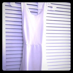 White criss cross mini flair dress!